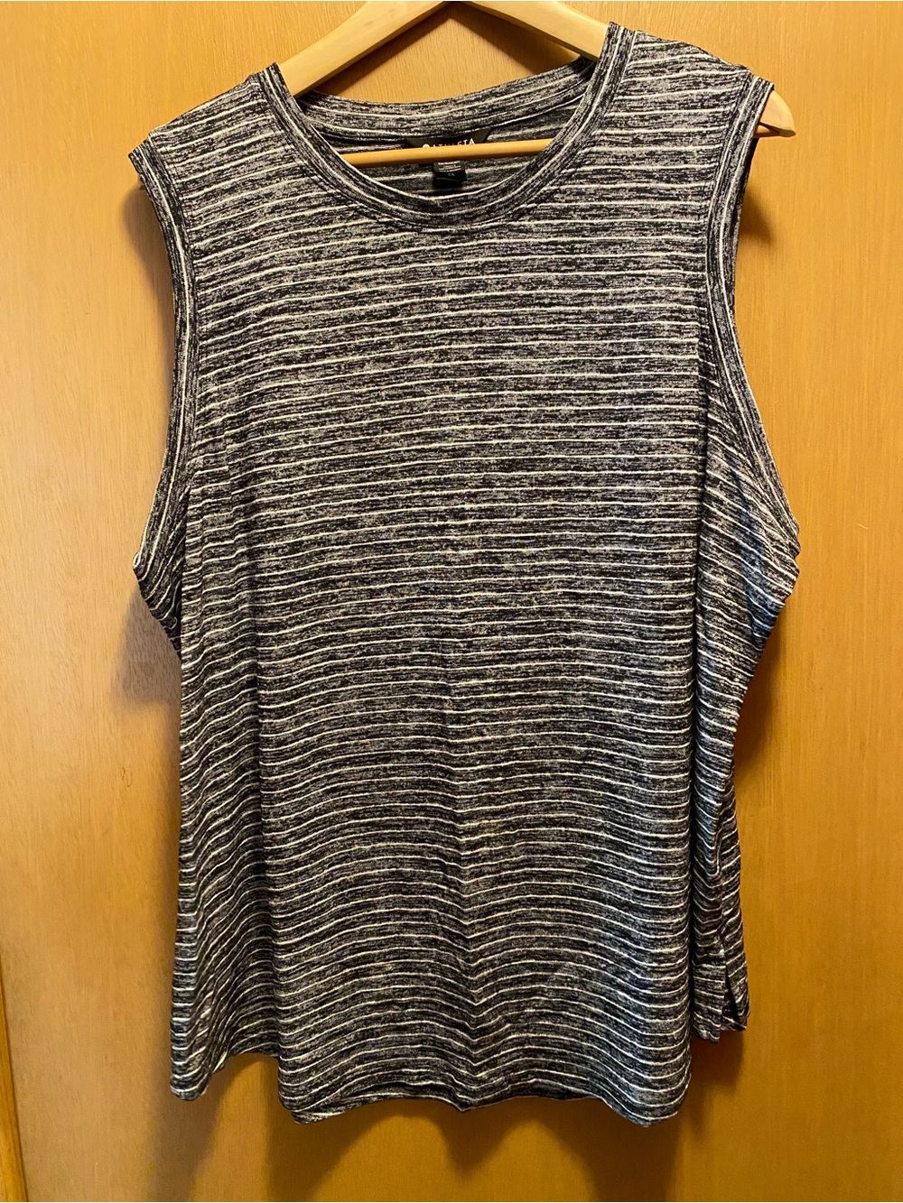 Athleta Breezy tank top black/white stripe women’s plus size 2X